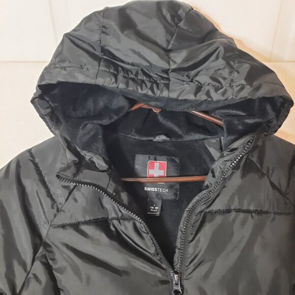 SWISSTECH KIDS WINTER PUFFER COAT Super Soft Fleece Lined, Puffer Jacket, EUC, L - Picture 2 of 12